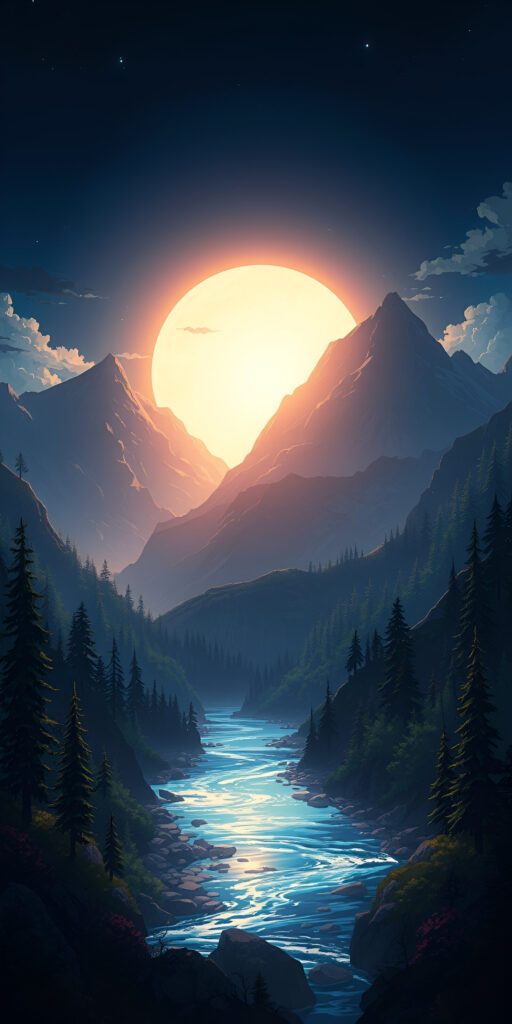 Moonrise Over Still Waters