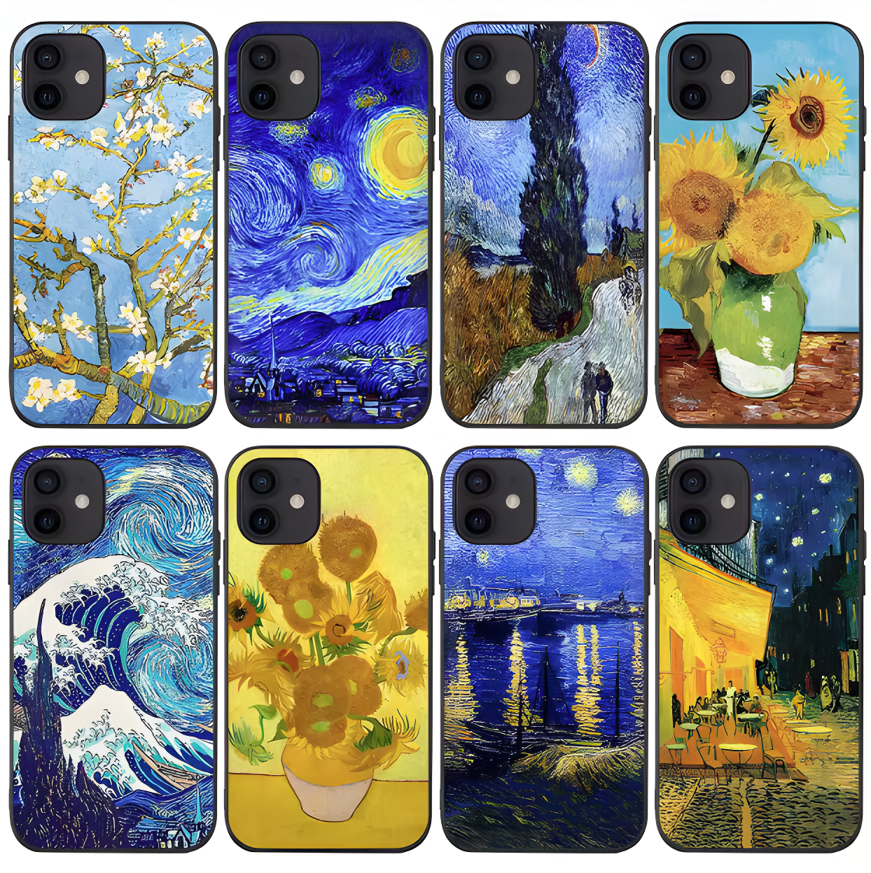 iPhone case printed with a Van Gogh inspired artwork