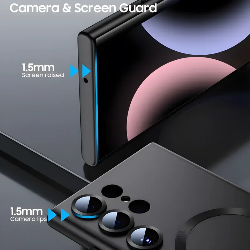 Sleek Magnetic Matte Samsung Cases