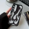Hollow Out Flame Fire Samsung Cases