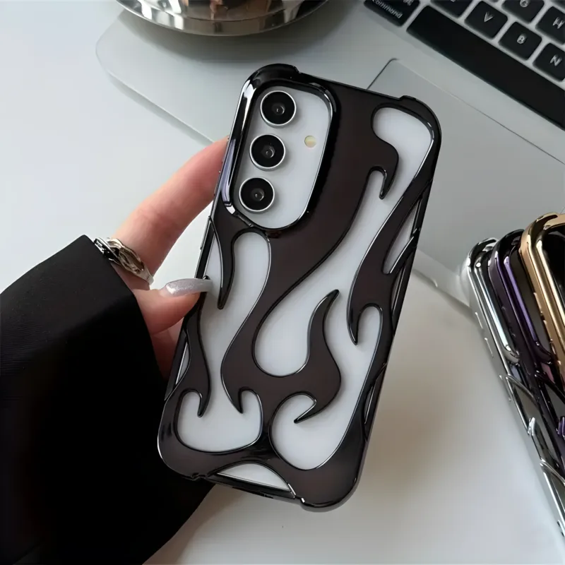Hollow Out Flame Fire Samsung Cases
