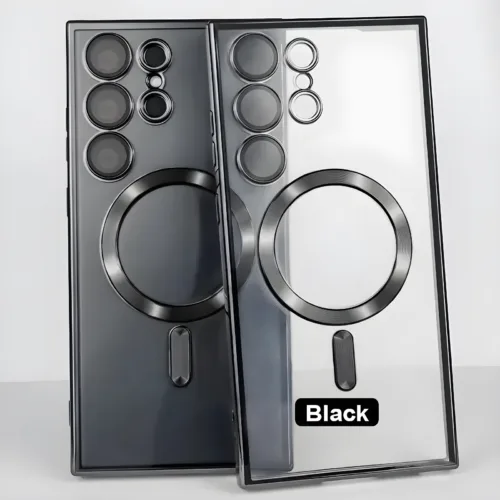 Transparent Magnetic Wireless Charging Electroplated Shockproof Samsung Cases
