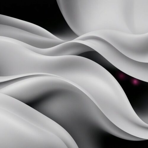 White and Black WAves Soft Pastel Grey
