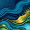 Wsves of blue and green Deep Sea Drift