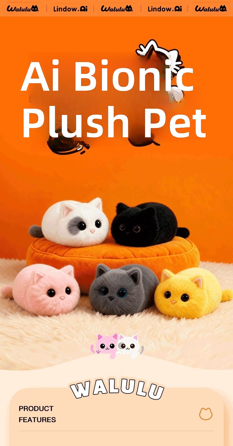 imgextra-i4-2200732049980-O1CN01IcgCfP2NatqmRediK_2200732049980 — English Walulu Interactive Cat Plush AI Toy with Bluetooth 5.5