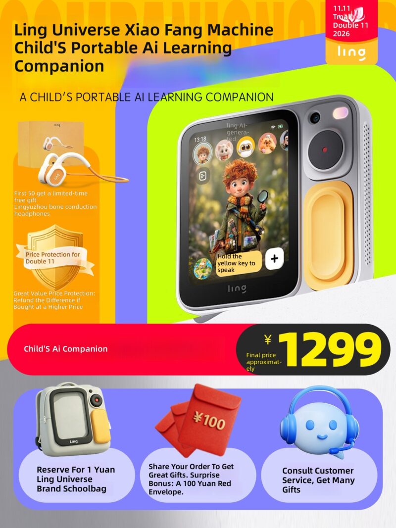 Children's AI Companion Toy Robot – Ling with Dual Cameras