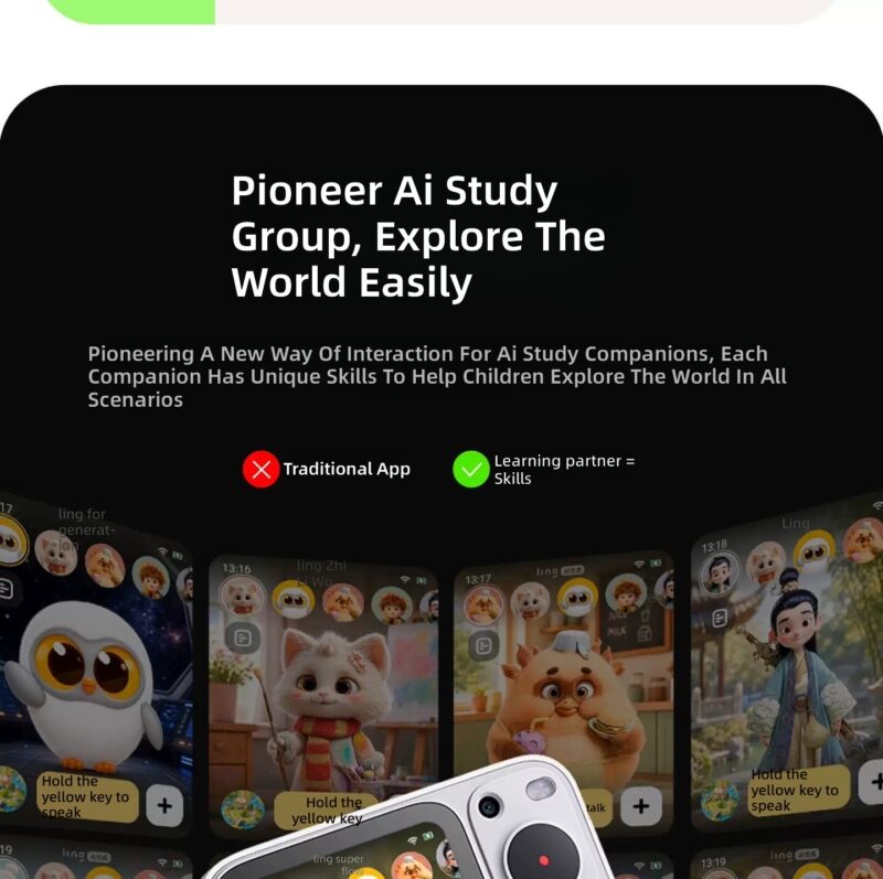 Children's AI Companion Toy Robot – Ling with Dual Cameras
