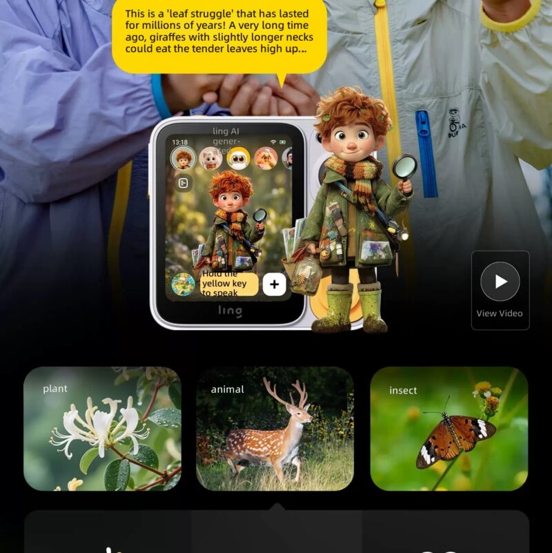 Children's AI Companion Toy Robot – Ling with Dual Cameras