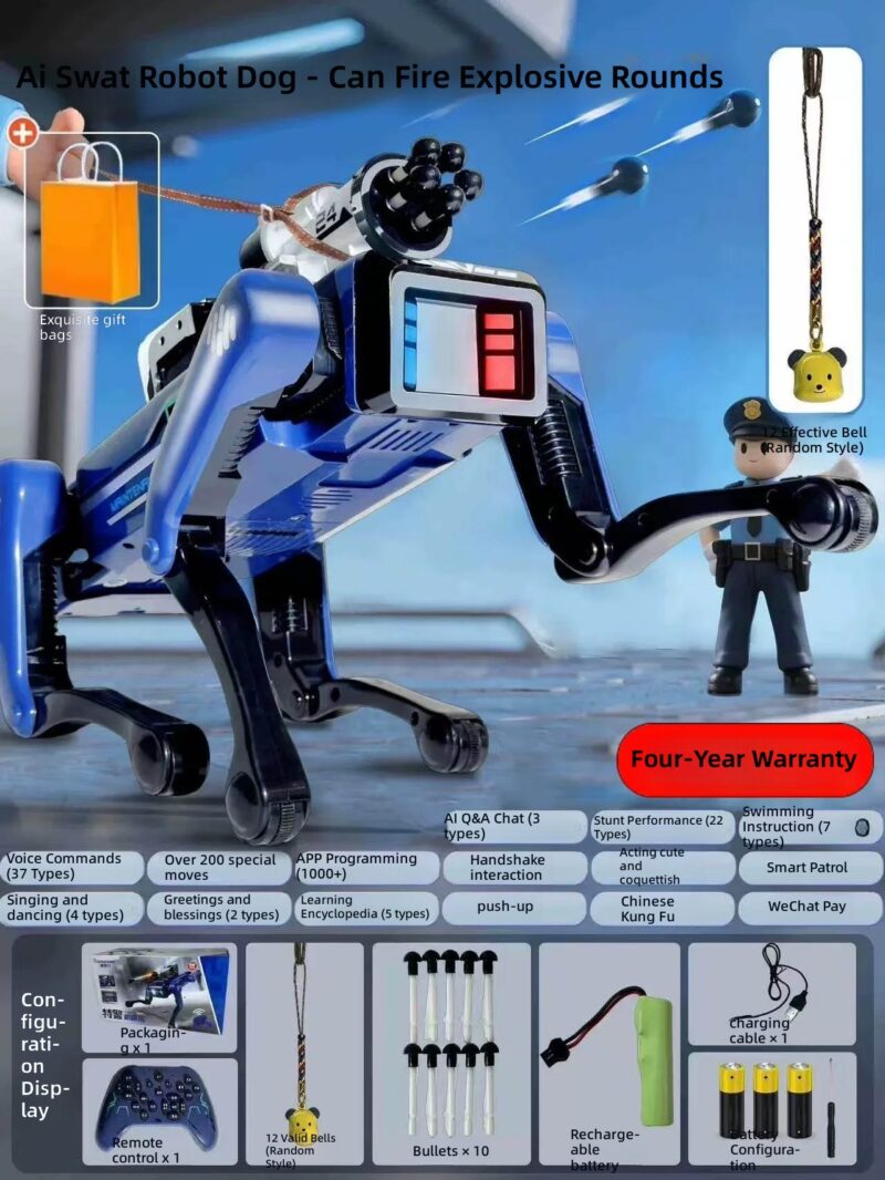 bao-uploaded-i2-2218611656447-O1CN01VUE1yn1xUmZGoJ4fN_2218611656447 — English Remote Control AI Robot Dog Toy with Voice Chat and Programmable Actions